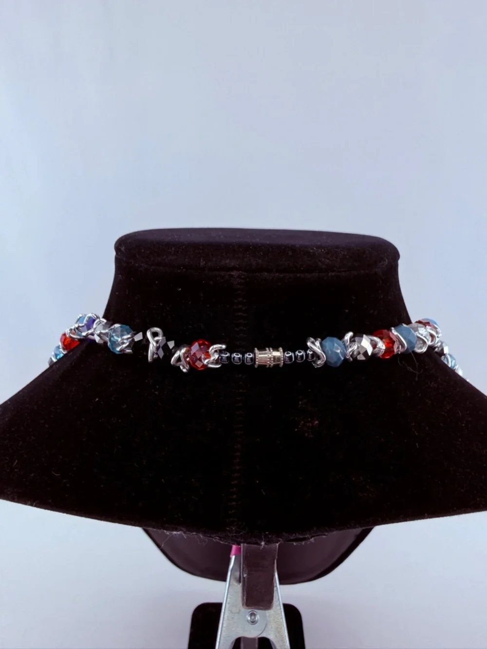 Bib-Style Fringe Bead Statement Necklace - Picture 2 of 4